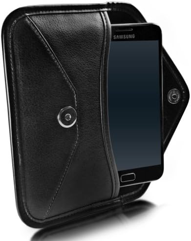 Boxwave Case for LG Phoenix 5 - Елитна кожна гласник торбичка, синтетички кожен покритие куќиште дизајн на пликови за LG Phoenix