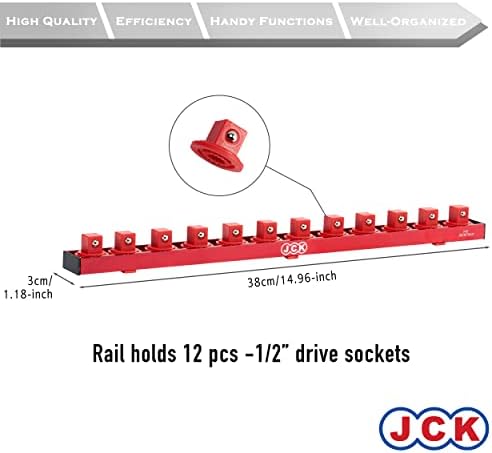 JCK Професионален квалитет на алуминиумски приклучок за алуминиум со специјална дизајнирана лента и 360 степени ротациони позиционирање столпчиња црвени за метричк