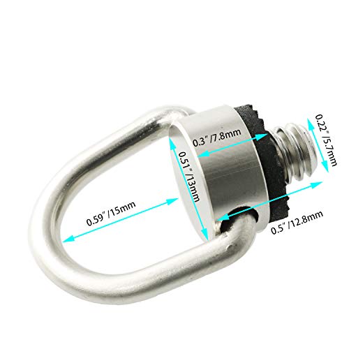 DTTRA Не'рѓосувачки челик Д прстен завртка за држач за држачи за фиксирање на држачи за фиксирање на камера 1/4 ''-20 конец