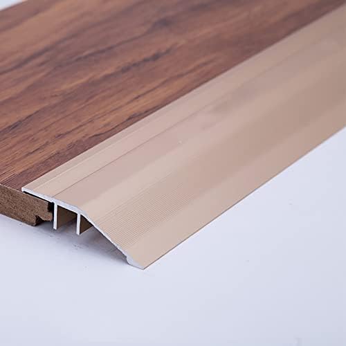 Праговите за ленти за транзиција на подот, алуминиумски метални водоотпорни цврсти не-лизгачки, дрвени подни раб, 90/100/110/120/130/110/150см должина
