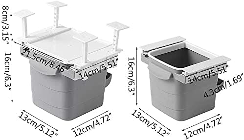 Wxxgy ѓубре може да може да се повлече во кујната за отпадоци, скриената корпа за отпад под маса што виси countertop отпадот од отпадоци од отпадоци без допир/бело/1