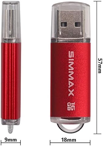 SIMMAX USB Флеш Дискови 2 Пакет 16GB USB 2.0 Флеш Диск Меморија Стап Палецот Диск Пенкало Диск Со Led Индикатор