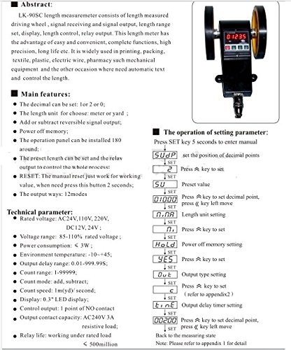 GOWE AC 220V Контролор на контролор на мерачи на мерач на дигитал за печатење на пакување текстилна пластична апликација