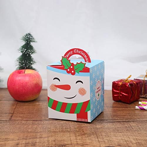 20 парчиња Божиќни Преносни Кутии Со Јаболка САМОСТОЈНИ Бисквити За Печење Кутии За Пакување Кутии За Подароци Од Хартија Кутии За