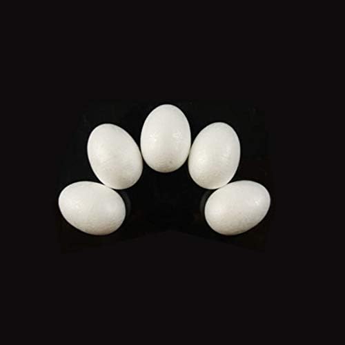 MagicLulu Божиќни декор 10 парчиња занаетчиска јајце јајце 2,75 бела пена јајце мало јајце сознети димензии Стирофом јајце за DIY занаети уметнички
