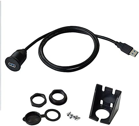 Конектори Водоотпорен пламен монтирање USB Adapter Dashboard Pan USB 3.0 порта машко до женски продолжен кабел за моторцикл со автомобили -