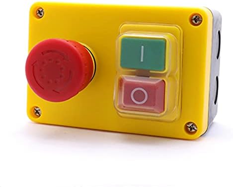 XJIM KJD17D-2 250V 16A Електромагнетски копче за копче за итни случаи прекинувачи за итни случаи за електрични алатки и опрема