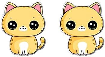 Објавени обетки постави креативно забавно цртано цртано смалување парче печатено мачки уво столпчиња слатки студентски ушни клипови