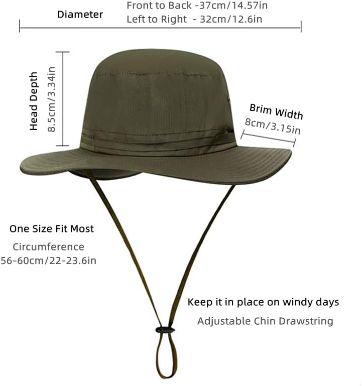 УВ 50+ капа за заштита на сонцето за мажи, широка капа за корпи за спорт и работи со риболов со капаче со вратот