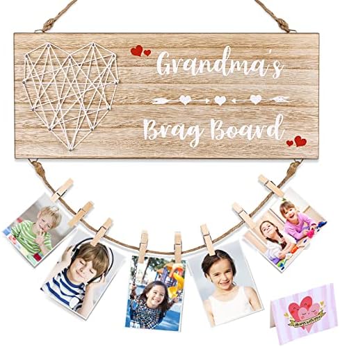 Yeohjoy Најдобри баба подароци - Рамка за слика на баба на баба, баба роденденски подароци за баба од внуци, дрвени внуци сопственик на фотографии
