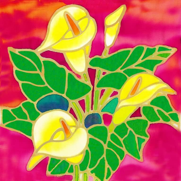 Малезиски батик органски бои Сликарство 2 -во -1 комплет - Комплет за сликање Батик - Уметнички сет за возрасни и деца - комплет за уметност и занаети