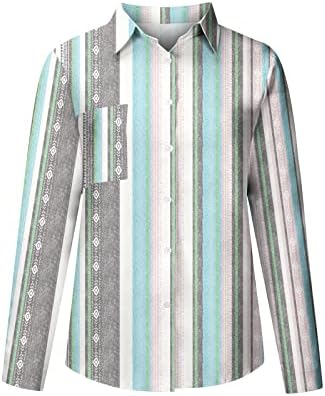 Врза за боја на врвови за жени со долги ракави кошули со тркала вратот пулвер вафли печати маица со една гради кошула со една гради