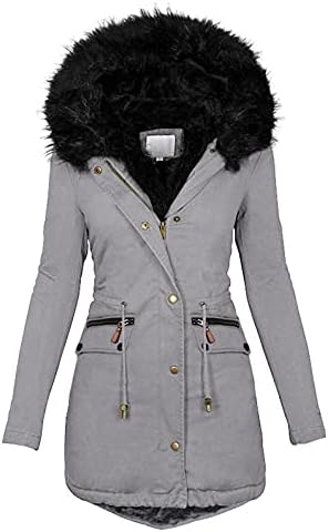Зими зимски палта, жени палта плус големина руно наредени кадифен качулка топло дебели јакни од надворешна облека со џебови