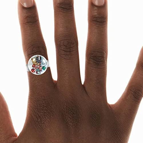Позлатен прстен за жени, стилски прилагодлив отворен прстен, гроздобер снегулка Божиќ модерна