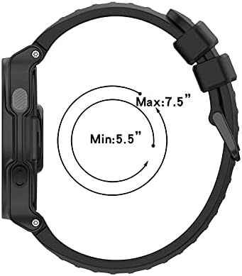 Huabao Watch Strap компатибилен со Garmin Forerunner 220, прилагодлив опсег за замена на Silicone Sports Sportap за Garmin Forerunner 220 / 735xt / 620/630 / 235/230 Smart Watch