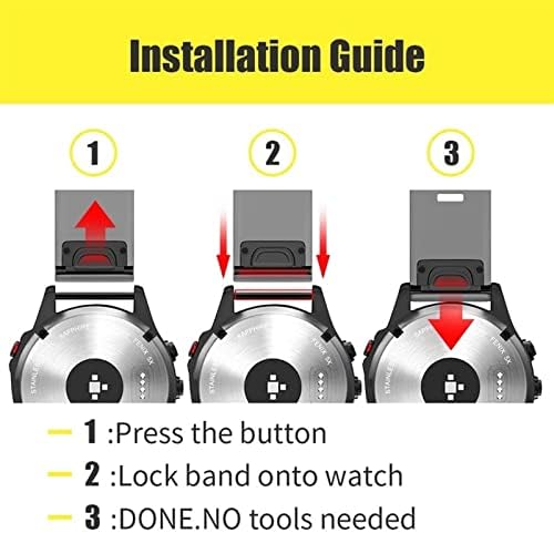 МОПЗ Новиот Ремен За Часовници од 26 22 20ММ За Гармин Феникс 6Х 6 6с Про 5С Плус 935 3 ЧАС Часовник Брзо Ослободување Силиконски Лесен Лента