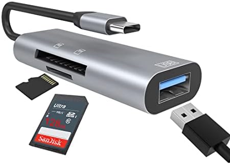 USB C Sd Картичка Читач Микро SD Прегледувач 3-во-1 Читач На Картички за iPad Pro USB-C До USB/SD/TF Картичка Адаптер ЗА MAC Истовремено Читање