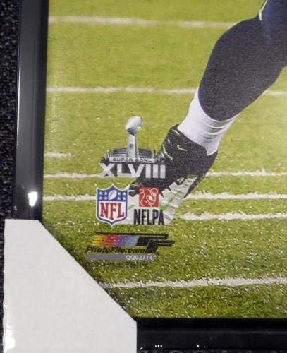 Расел Вилсон автограмираше врамена 24х30 платно фотографија Сиетл Seahawks „SB XLVIII Champs“ Super Bowl RW Holo Stock 107486