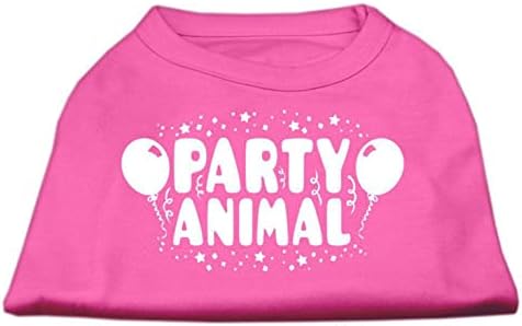 Mirage Pet Products Party Party Animal Screen Print Mirts Bright Pink Sm