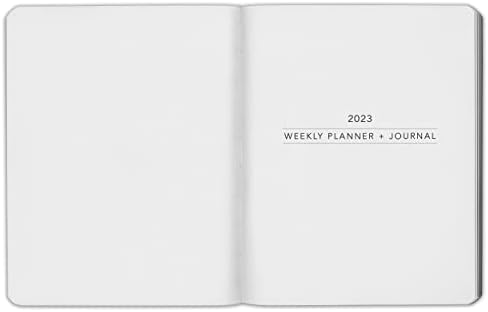2023 Харбор Неделен планер весник од галерија кожа - Лајда морнарица - 9 x7