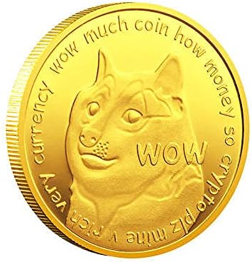 2 мл Догекоин комеморативна монета злато позлатена dogecoin cryptocurrency 2021 ограничено издание колекционерска монета виртуелна монета