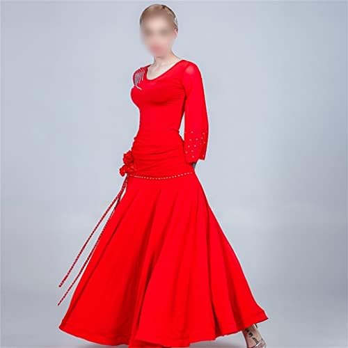Здолниште од здолниште на Зизм, жени валцер здолниште Фламенко здолниште, носат жени танцуваат костуми црвен танц стандарден