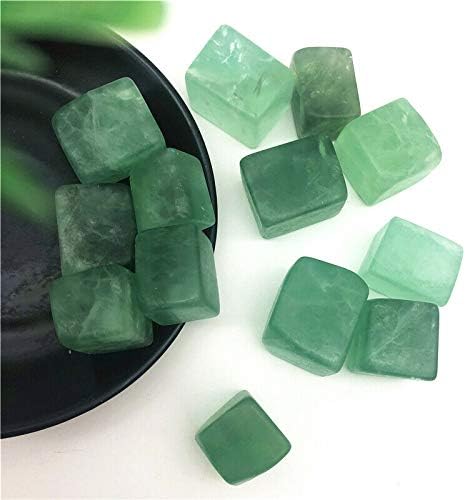 Ertiujg Husong312 100g 20-30мм природна зелена флуоритска кристална коцка камења полирани реики лековити криза природни камења и минерали