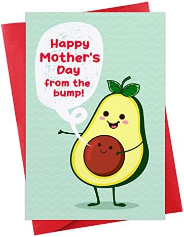 FLYAB Смешни Прв Мајки Ден Картичка За Мама Среќен Ден На Мајката Картичка Од Судрат Првиот Ден На Мајката Бременост Подарок Картичка