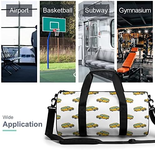 Училишен Автобус Цилиндрична Теретана Торба со Ремен За Рамо Торбички Торби За Патување Спортски Тренинг