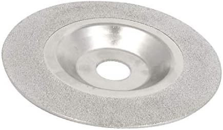X-gree 100mmx16mm мермер стакло дијамант чаша конкавно мелење на диск сребрен тон (100mmx16mm copa de diamante de mármol copa
