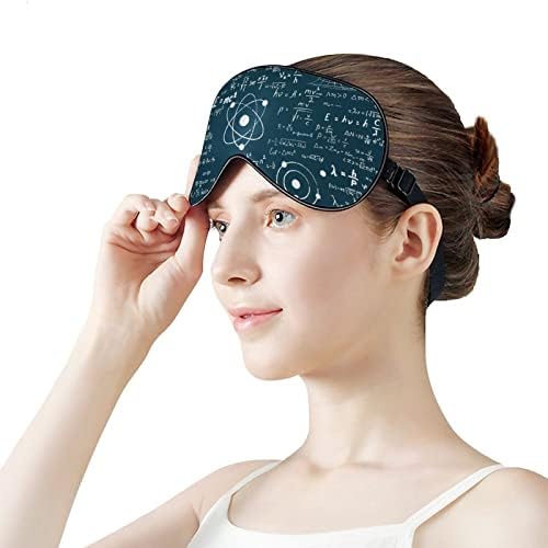 Формула за физика и математичка наука Маска за спиење Трајни слепи меки маски за очи со прилагодлива лента за мажи жени