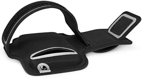 Boxwave Case компатибилен со Plum Flipper - Sports Armband, прилагодлива амбалажа за тренинг и трчање за Flipper Plum - Jet Black