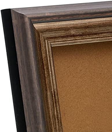 Ecohome, 4x6 рамки за слики со вистинско стакло - за монтирање на wallидови или дисплеј за десктоп, фото рамка бојата Античка кафеава