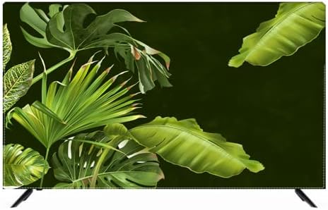 Tugeda 3D Tropical Plant Model Водоотпорна ТВ -обвивка, свиленкаста текстурирана ткаенина LCD/LED/HD дисплеј Покрив за прашина за 32 до 85 инчи,