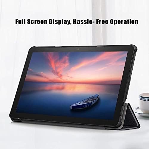 Куроко кутија за сите нови Fire HD 10 и Fire HD 10 Plus Tablet-Ultra лесна тенок школка штанд со покривка Автоматско будење/спиење-црна боја