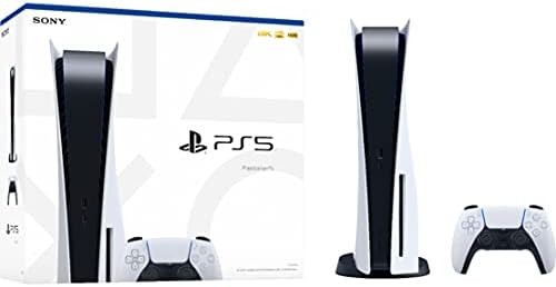 Конзола за игри на верзијата на Sony PlayStation 5 PS5 Disc - 16 GB GDDR6, 825 GB SSD, 4K Blu -ray плеер, WiFi 6, Bluetooth 5.1, Ethernet, 120Hz 8K излез, Tempest 3D Audiotech