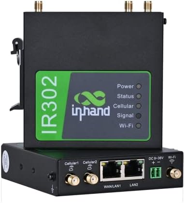 InHand Мрежи IR302 Индустриски IoT 4G LTE VPN Мобилен Рутер, LTE Cat 4+ Wi-Fi, Двојна sim Картичка Слотови, Управување Со Облак Платформа,