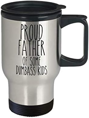 Горд Татко На Некои Глупави Деца Кригла Смешни Тато Патување Кафе Чаша За Денот На Таткото