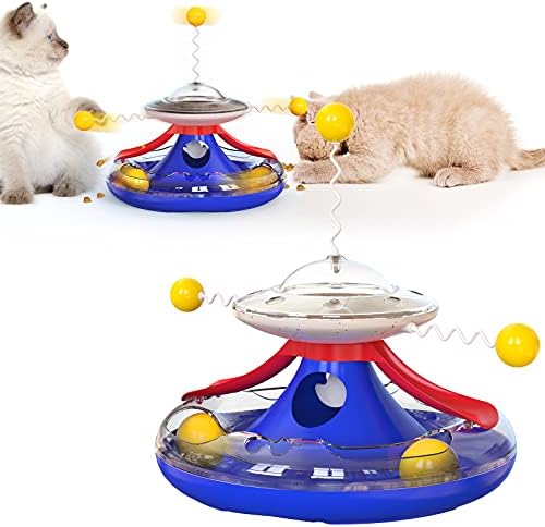 Интерактивна храна за мачки протекување на загатки играчка играчка за затворени мачки топчиња играчки топки со задевање стапчиња ментална физичка мачка играчка в