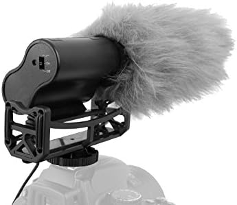 Дигитален микрофон со пушка од NC со ветробрана и мртва мачка за мачка за Sony HDR-PJ670