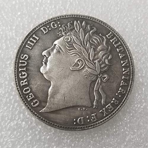 Кокреат Копија 1820 Обединетото Кралство Велика БРИТАНИЈА Монета-Реплика Велика Британија Сребрен Долар Пени Златник Кралски Сувенир Монета Среќа Монета