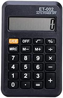 Калкулатор за десктоп со мала големина на џеб со кожен покритие совршен за канцеларија, училиште, бизнис, основни буџети црно
