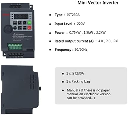 Инвертер kappde ist230a 0,75kW/1.5kW/2.2kW инвертер на фреквенција 3p 220V/380V излезен фреквентен конвертор на фреквенција