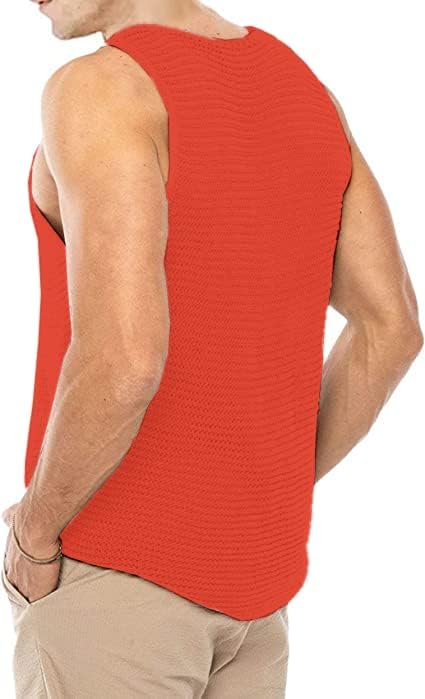 Lanliun види преку резервоарот без ракави за мажи, обични уникатни тренинзи на отворено маички салата мускулни кошули