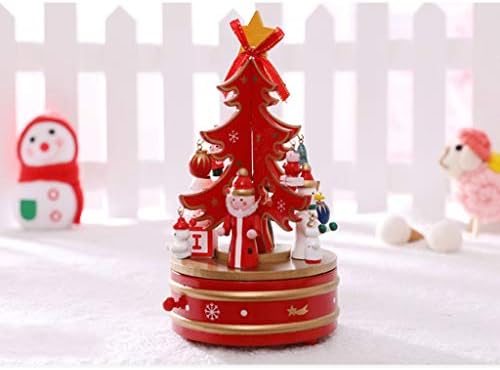Xxsly вештачко новогодишно елка таблета елка со весела музичка кутија елка за новогодишни кутии за новогодишна кутија за Божиќни десктоп