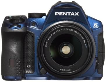 Комплет за леќи Pentax K-30 blue w DA 18-55WR Временски Услови-Запечатен 16 MP Cmos Дигитален SLR Со ДА 18-55mm И 3-Инчен Лцд-Екран