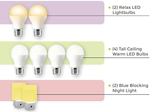 Мирна Ноќ Се Релаксираат 8 ПАРЧЕ LED Осветлување Комплет За Топло &засилувач; Релаксирачка Средина