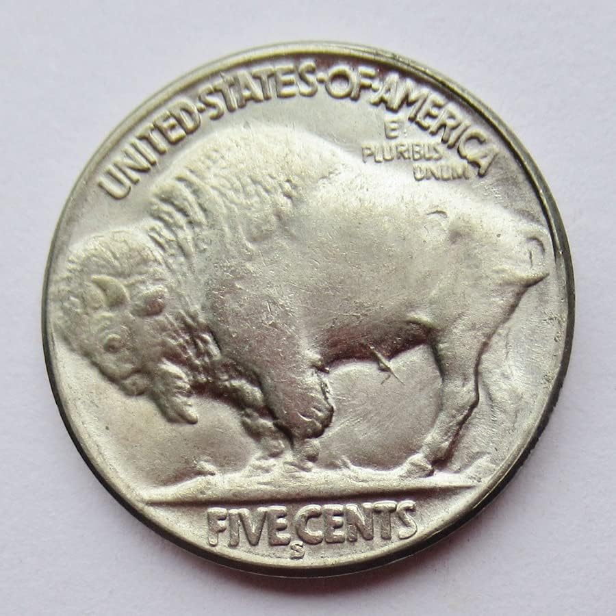 1920 американски 5 центи Бафало странска реплика комеморативна монета