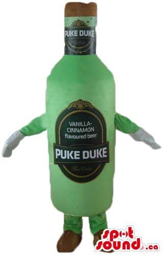 Spotsound зелено ароматизирано пиво шише маскота нас костум фенси фустан