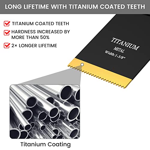 10 парчиња титаниум осцилирачки мултитул сечило за дрво метал, титаниум осцилирачки сечила за пила за сечење на завртки за нокти,
